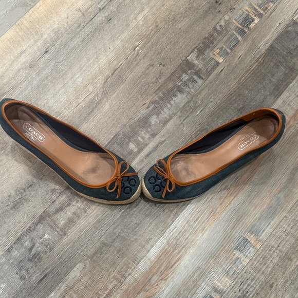 Coach Women's Blue and Brown Wedges - Picture 9 of 11